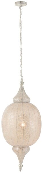 Biele kovové závesné svetlo / luster Oriental drop- Ø 41*164 cm - J-Line by Jolipa
