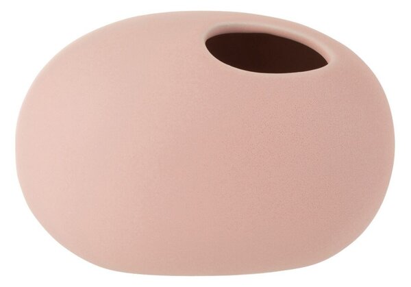Svetlo ružová keramická oválna váza Matt Pink S - 16 * 10 * 11 cm - J-Line by Jolipa