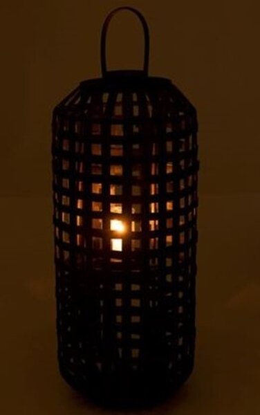 Tmavo hnedá drevená lampáš Toinette - Ø 41,5 * 95 cm - J-Line by Jolipa