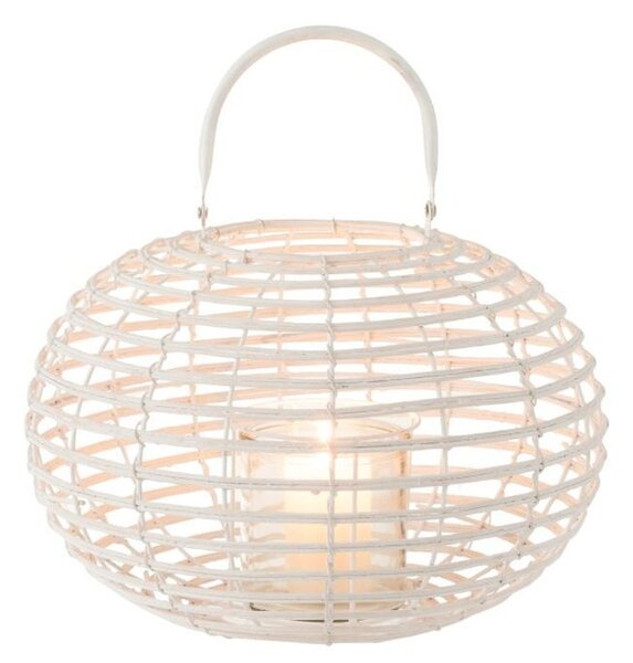 Biela bambusová lampáš Bamboo - Ø 34 * 26 cm - J-Line by Jolipa