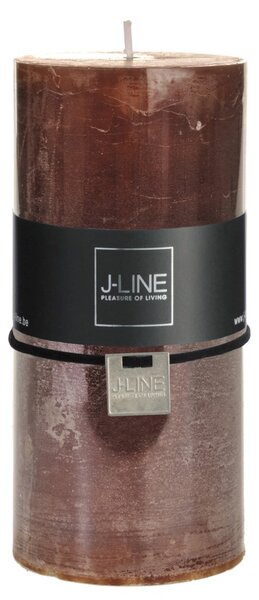 Hnedá nevonná sviečka L valec- Ø 7 * 15 cm / 72H - J-Line by Jolipa