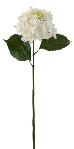 Biela dekoračné kvetina Hortenzie - 51cm - J-Line by Jolipa