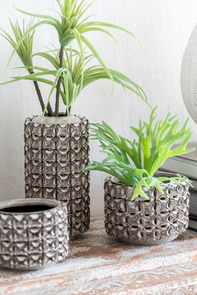 Keramický obal na kvetináč Coral - Ø 16 * 12 cm - J-Line by Jolipa