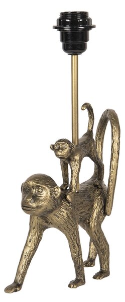 Zlatá stolná lampa v dizajne opíc Les Animaux - 20 * 7 * 36 cm - Clayre & Eef
