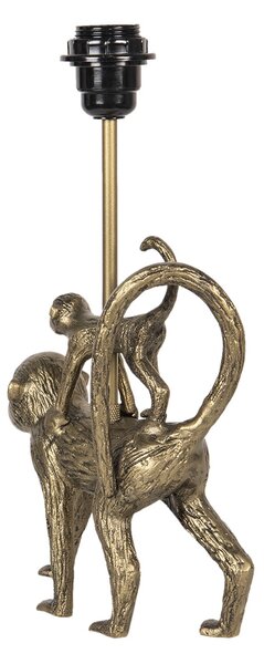 Zlatá stolná lampa v dizajne opíc Les Animaux - 20 * 7 * 36 cm - Clayre & Eef