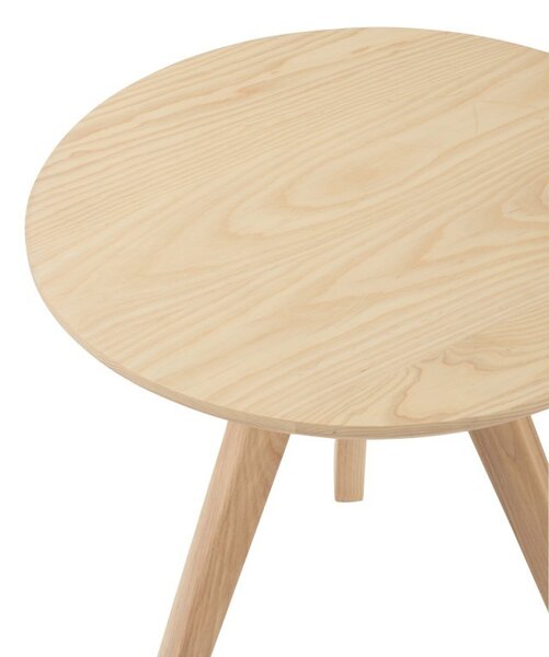 Prírodné drevený odkladací stolík Scandinavian - Ø 50 * 49cm - J-Line by Jolipa