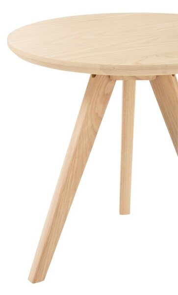 Prírodné drevený odkladací stolík Scandinavian - Ø 50 * 49cm - J-Line by Jolipa