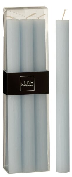 Box 6 svetle modrých stolových sviečok Blue - Ø 2 *23cm / 13h - J-Line by Jolipa