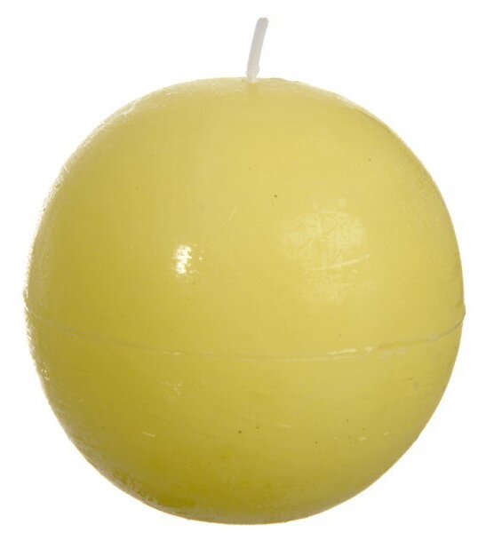 Guľatá žltá sviečka L - Ø * ​​8,5 * 8,5 cm / 40Hm - J-Line by Jolipa