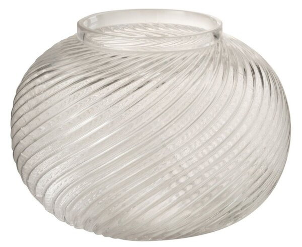 Sklenená priehľadná váza Stripes L - Ø 20,5*15 cm - J-Line by Jolipa