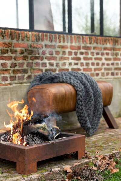 Pletený šedý pléd Tricot dark grey - 152 * 127 cm - J-Line by Jolipa
