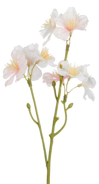 Dekoračné umelá vetvička s ružovými kvetmi Kersenboom - 25 cm - J-Line by Jolipa
