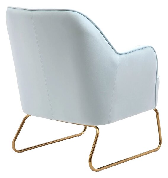 Světlo modré zamatové kresielko Firenze light blue - Collectione