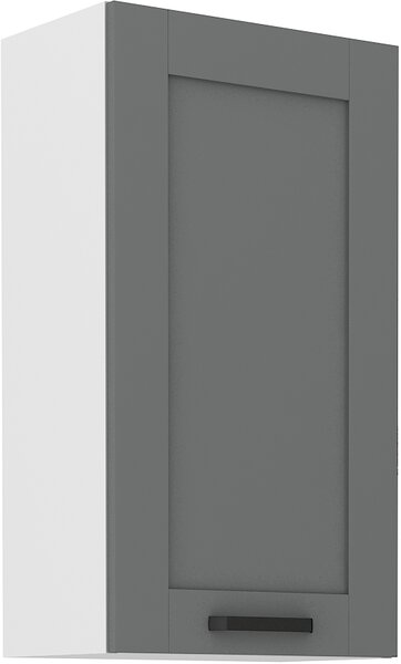 Lionel horná skrinka 50cm vysoká, siva/biela