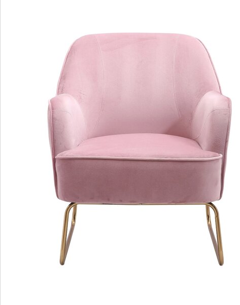 Růžové zamatové kresielko Firenze pink - Collectione