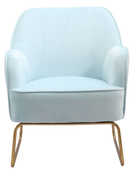 Světlo modré zamatové kresielko Firenze light blue - Collectione