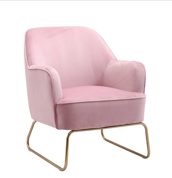 Růžové zamatové kresielko Firenze pink - Collectione