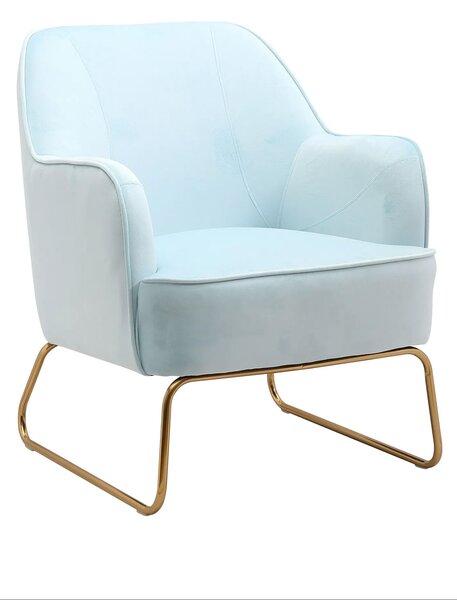 Světlo modré zamatové kresielko Firenze light blue - Collectione