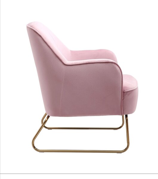 Růžové zamatové kresielko Firenze pink - Collectione