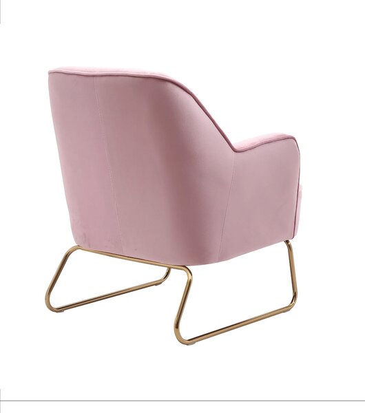 Růžové zamatové kresielko Firenze pink - Collectione