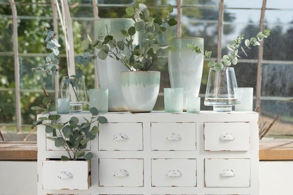 Dekorácie Eucalyptus v kvetináči - Ø12 * 43cm - J-Line by Jolipa