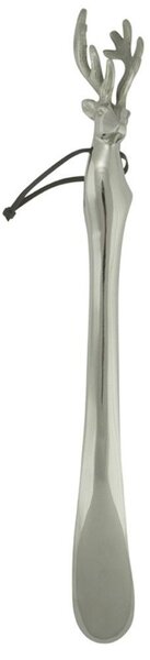 Strieborná kovová obúvacia lyžica s hlavou jeleňa Deer - 52*5*1cm - Mars & More