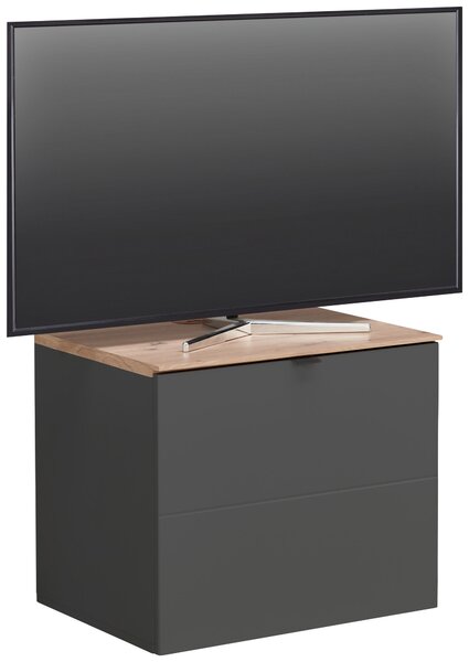 SKRINKA POD TV, grafitová, dub artisan, 60/62/44 cm Hom`in - TV nábytok