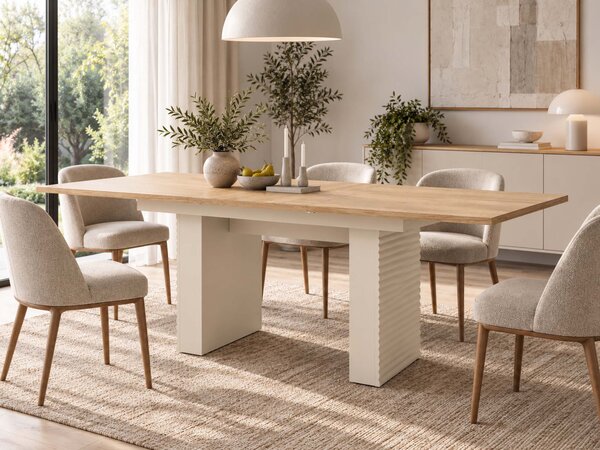 Rozkladací jedálenský stôl Tyla 140-185x90 - kašmír