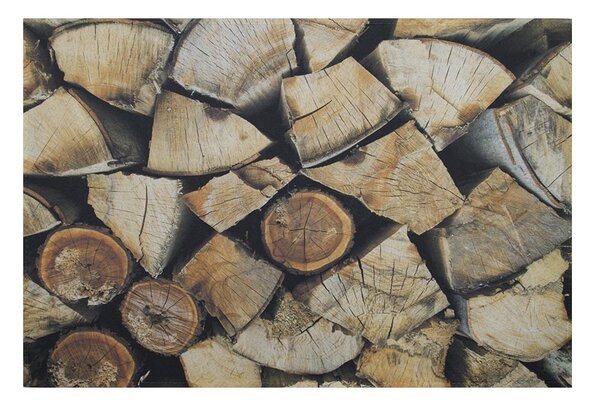 Rohožka s motívom dreva Fireplace wood - 75*50*1cm - Mars & More