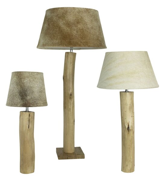 Tienidlo lampy z kravskej kože béžová - Ø 40 * 22,5cm - Mars & More