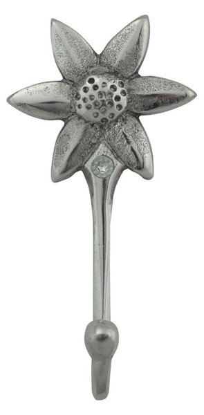 Strieborný kovový háčik kvetina - 6 * 3 * 11cm - Mars & More