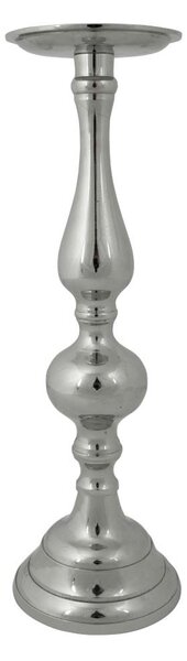 Strieborný kovový svietnik Marinette - Ø 12 * 37cm - Mars & More