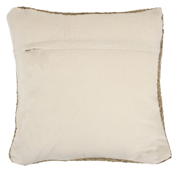 Štvorcový prírodné jutové vankúš Valentia - 45 * 45 * 10cm - Mars & More