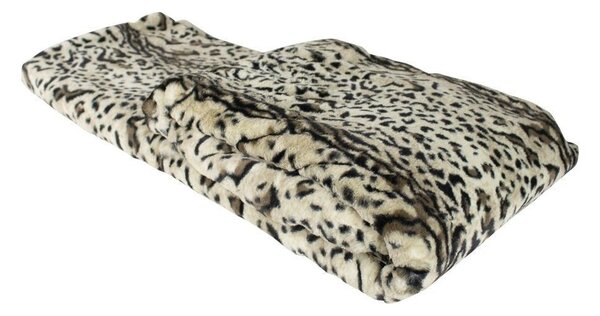 Hnedý vzorovaný pléd / prehoz v dekore Panther - 130 * 170 * 3cm - Mars & More
