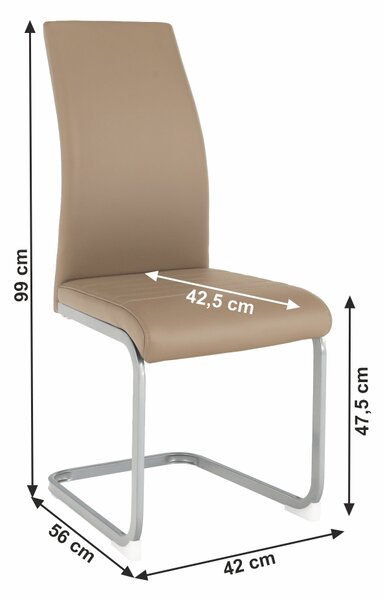 KONDELA Jedálenská stolička, sivohnedá TAUPE/sivá, NOBATA