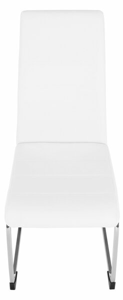 KONDELA Jedálenská stolička, biela/chróm, VATENA