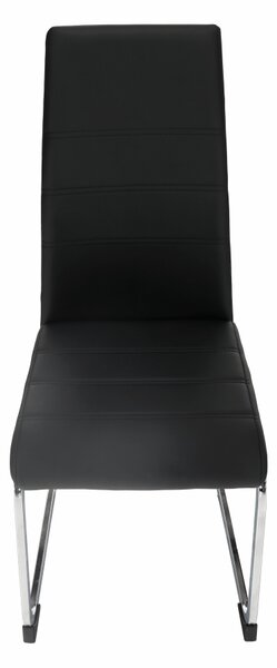 KONDELA Jedálenská stolička, čierna/chróm, VATENA