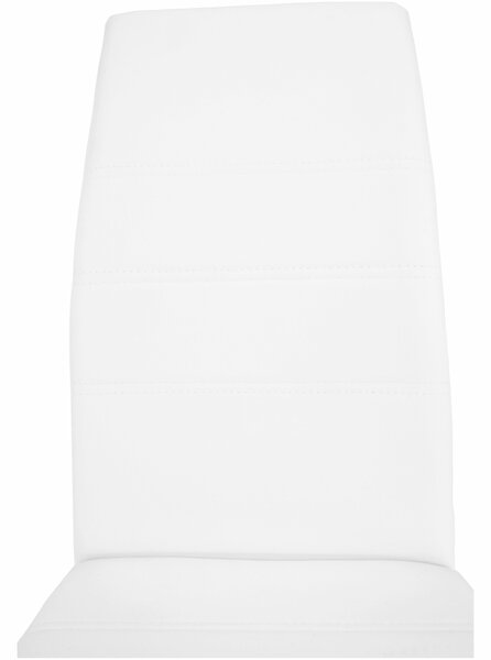 KONDELA Jedálenská stolička, biela/chróm, VATENA
