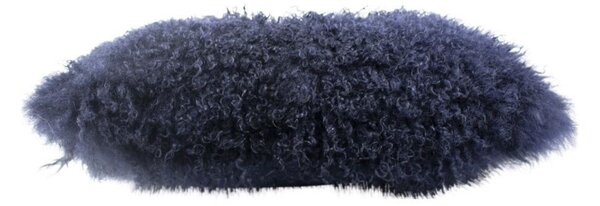 Vankúš modrá ovčej kože kučeravý dlhý chlp Navy Curly - 50 * 30 * 10cm - Mars & More