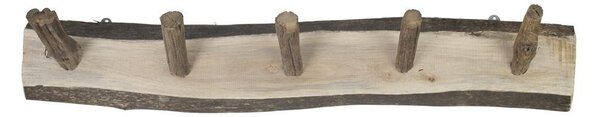 Drevený vešiak s 5-ti háčiky - 73*12*13cm - Mars & More