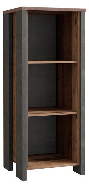 REGÁL, hnedá, tmavosivá, oceľ, 47/115,1/42 cm MID.YOU - Online Only drobný nábytok, Online Only