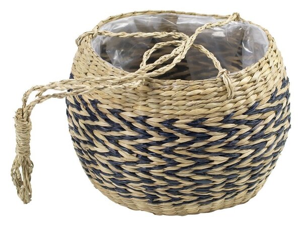 Zavesený kvetináč z morskej trávy Zigzag - Ø 28*18cm - Mars & More