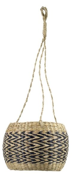Zavesený kvetináč z morskej trávy Zigzag - Ø 28*18cm - Mars & More