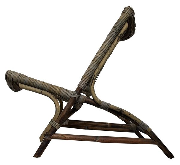 Šedé ratanové kreslo Mirri - 57 * 85 * 78cm - Mars & More