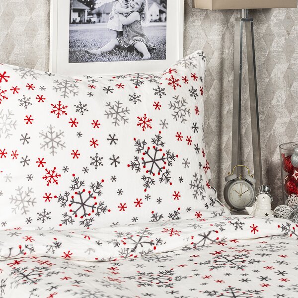 4Home obliečky mikroflanel Snowflakes, 140 x 220 cm, 70 x 90 cm