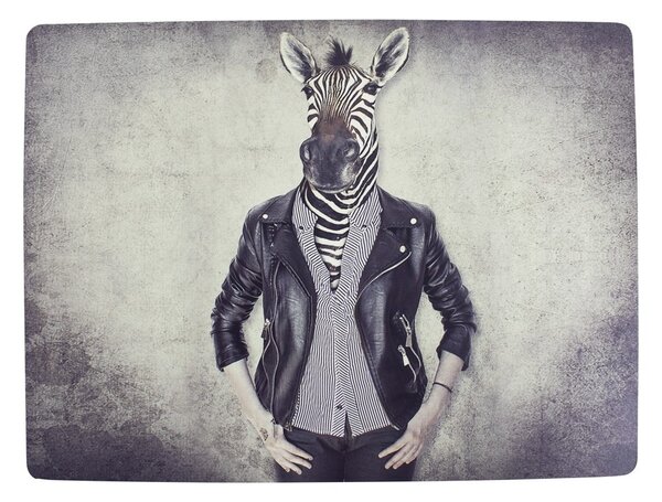 4ks pevné korkové prestieranie pani zebra - 30 * 40 * 0,4 cm - Mars & More