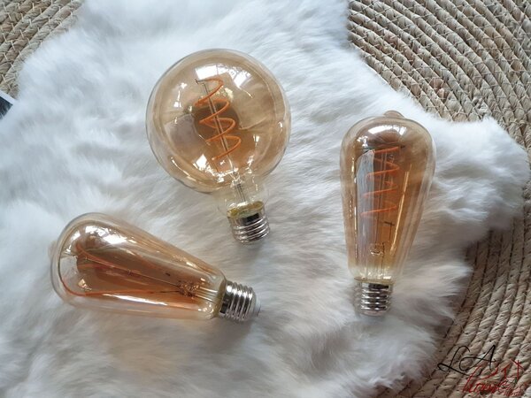 Žiarovka Antique LED Bulb Spiral - Ø 9 * 14 cm E27 / 3W - Clayre & Eef