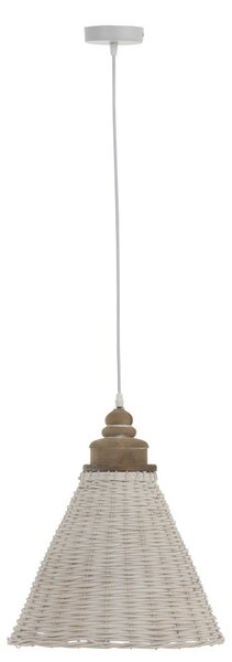 Biele ratanové kónické závesné svetlo Iconic - Ø 35*42/112 cm - J-Line by Jolipa