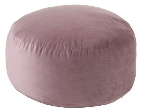 Zamatový purpurový puf Haasse - Ø 60 * 30 cm - J-Line by Jolipa