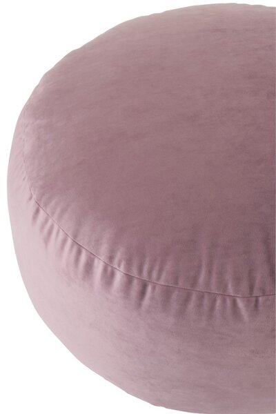 Zamatový purpurový puf Haasse - Ø 60 * 30 cm - J-Line by Jolipa